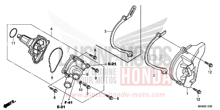 WASSERPUMPE von CBR1000RR „Fireblade“ ROSS WHITE (NH196) von 2015